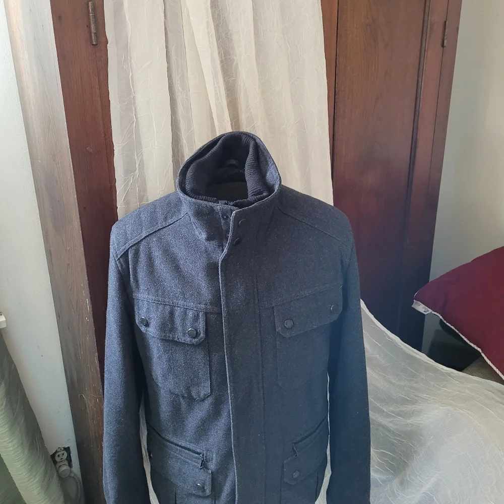 Michael Kors Wool Farm Coat Sz M - Picture 1 of 12